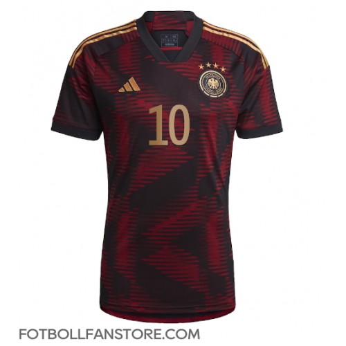 Tyskland Serge Gnabry #10 Borta matchtröja VM 2022 Kortärmad Billigt